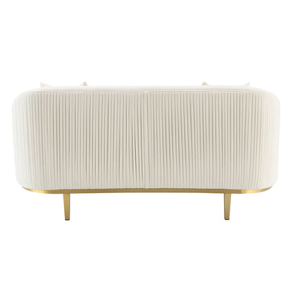 ACME Martina Ivory Velvet Loveseat with 2 Pillows Model LV03851