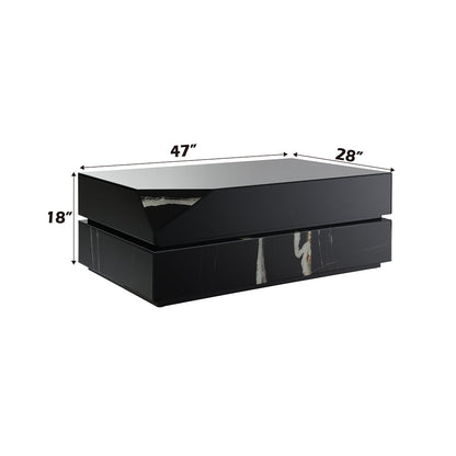 ACME Drisana Black Mirrored Coffee Table Model LV03865