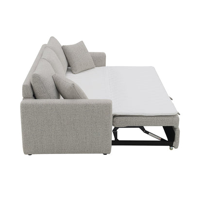 ACME Connie Gray Boucle Sofa with Sleeper & 2 Pillows Model LV03880