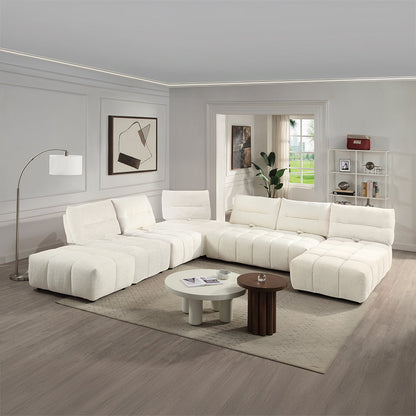 ACME Loanna Beige Linen Modular Loveseat Model LV04042
