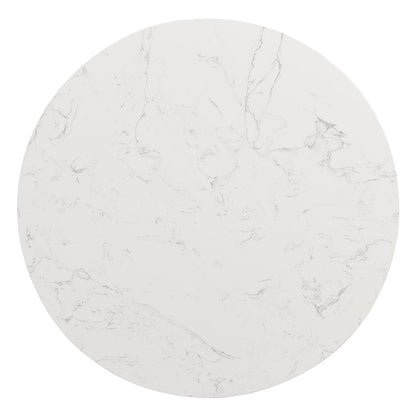 ACME Jaramillo White Natural Marble Top & Black Coffee Table Model LV04045