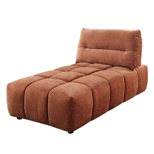 ACME Loanna Coral Red Linen Modular Chaise Model LV04051