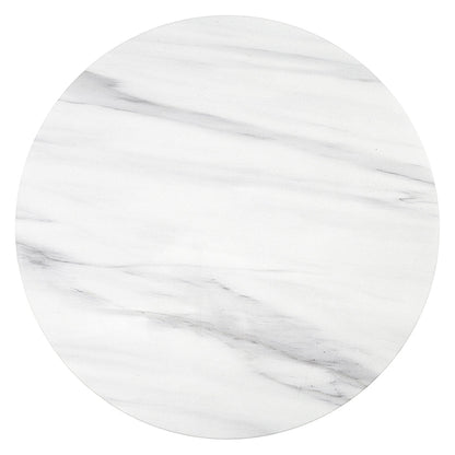 ACME Zaid Engineering Marble & White High Gloss End Table Model LV04226