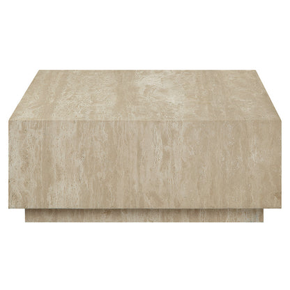 ACME Deon Beige Natural Marble Coffee Table with Natural Marble Top Model LV04245