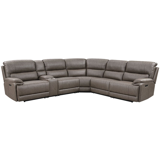 ACME Kantu Brown Synthetic Leather Motion Sectional Sofa Model LV04270