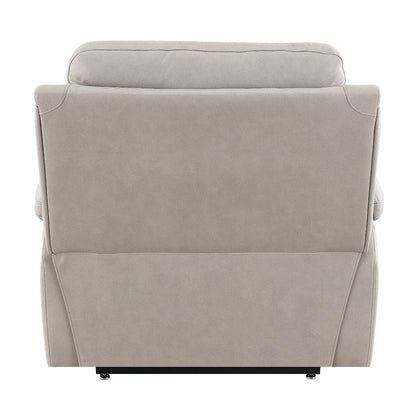 ACME Chriki Light Gray Polished Microfiber Power Recliner with Lift & Heating & Massage Model LV04272