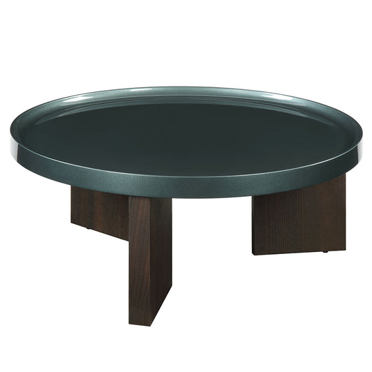 ACME Lakita Blackish Green/ Dark Blond High Gloss & Smoked Oak Coffee Table Model LV04405