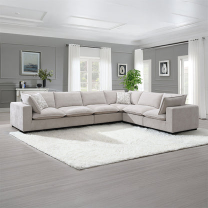 ACME Marisa Beige Boucle Modular RF Loveseat with 2 Pillows Model LV04411
