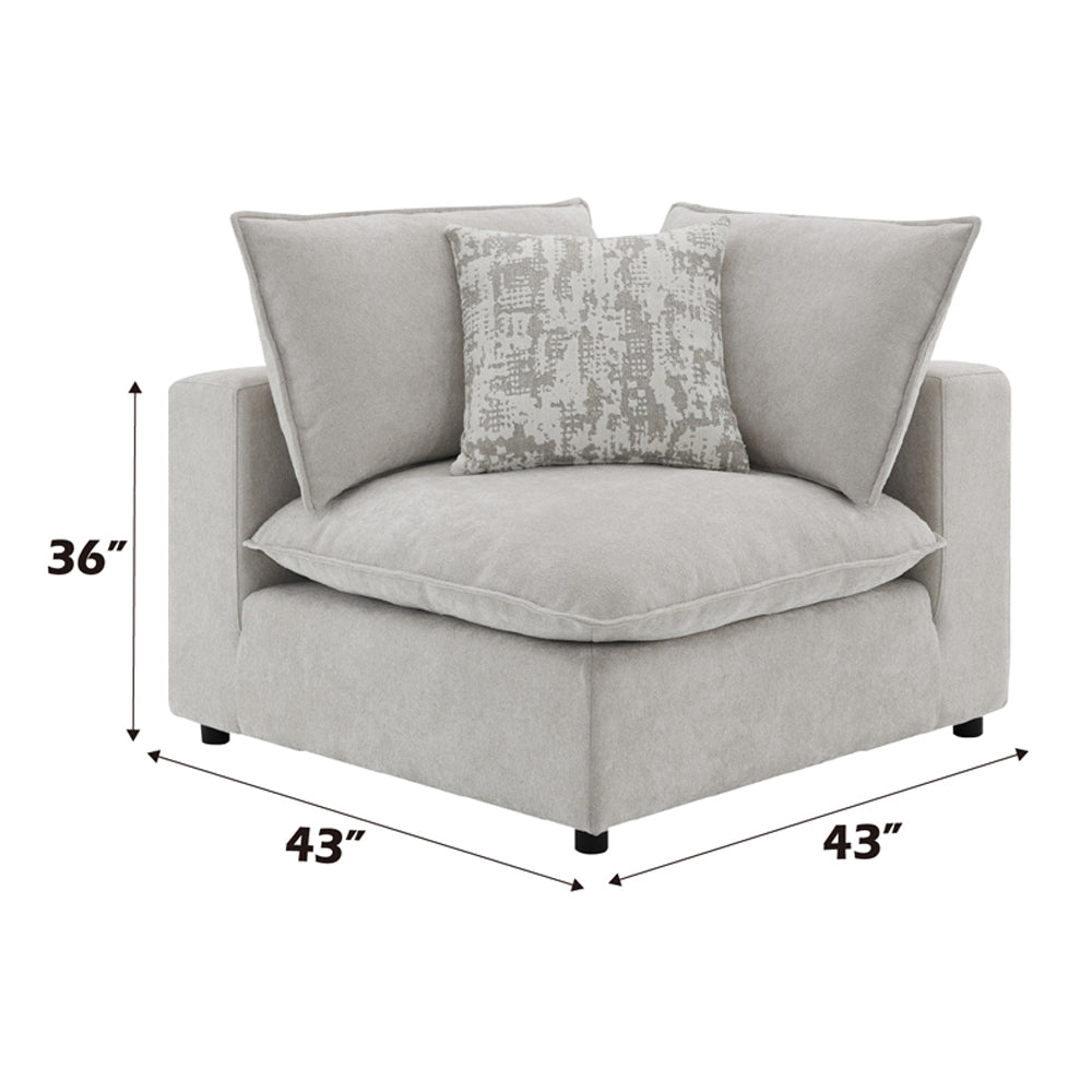 ACME Marisa Beige Boucle Modular Wedge with Pillow Model LV04412
