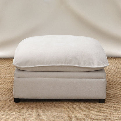 ACME Marisa Beige Boucle Modular Ottoman with Storage Model LV04415