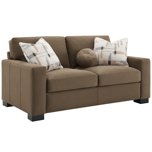 ACME Darya Brown Suede Fabric Loveseat with 3 Pillows Model LV04531