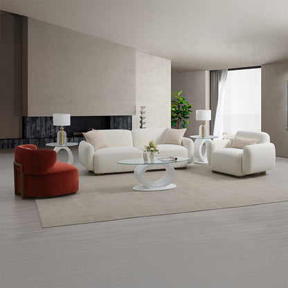 ACME Darius Beige Boucle Sofa with 2 Pillows Model LV04540