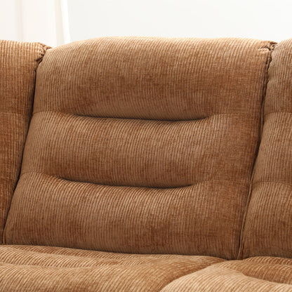 ACME Emmy Orange Chenille Power Motion Sectional Sofa with USB Port Model LV04650