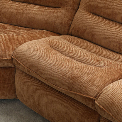 ACME Emmy Orange Chenille Power Motion Sectional Sofa with USB Port Model LV04650