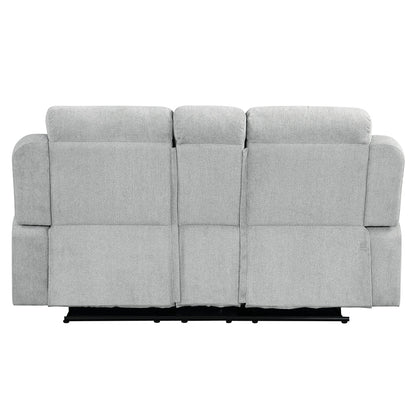 ACME Galya Light Gray Chenille Motion Loveseat with Console Model LV04681
