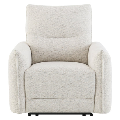 ACME Lalisa Cream Chenille Power Motion Recliner with USB Port Model LV04782
