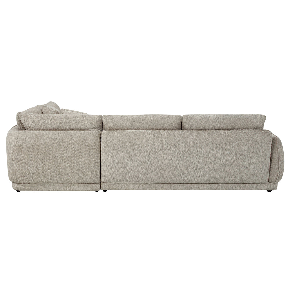 ACME Jonina Beige Chenille Sectional Sofa with 4 Pillows Model LV04840