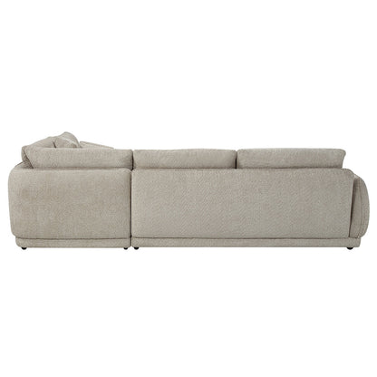 ACME Jonina Beige Chenille Sectional Sofa with 4 Pillows Model LV04840