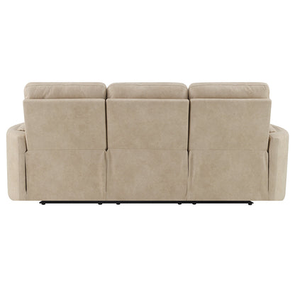 ACME Elison Dark Beige Polish Microfiber Motion Sofa Model LV05400