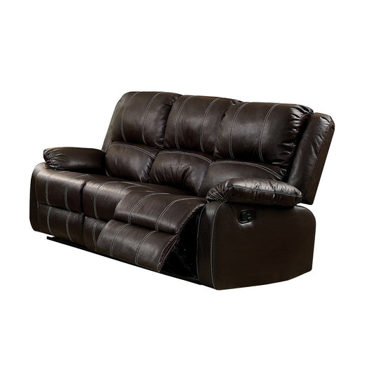 ACME Zuriel Brown Synthetic Leather Motion Sofa Model LV52280