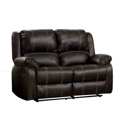 ACME Zuriel Brown Synthetic Leather Motion Loveseat Model LV52281