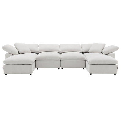 ACME Naveen Ivory Linen Modular Armless Chair Model LV55130