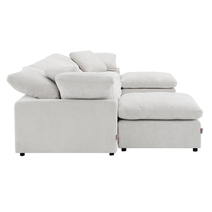 ACME Naveen Ivory Linen Modular Ottoman Model LV55132