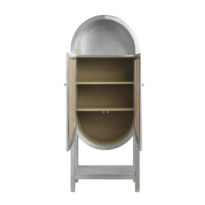 ACME Ogden  Aluminum  & Rattan Bookcase Model OF02406