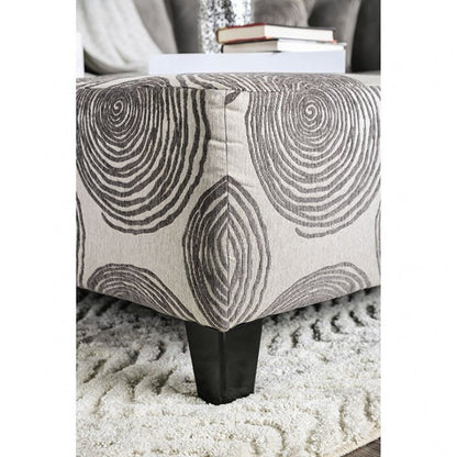 Furniture of America Bonaventura Gray/Pattern Transitional Ottoman Model SM5142GY-OT