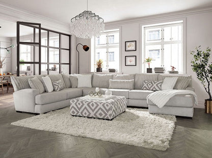 Furniture of America Hermiston Gray Transitional Ottoman Model SM5171-OT