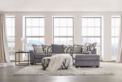 Furniture of America Amersham Gray Transitional Ottoman Model SM5174-OT