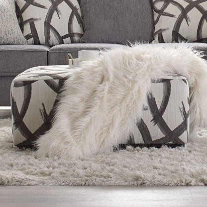 Furniture of America Amersham Gray Transitional Ottoman Model SM5174-OT