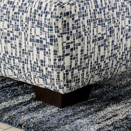 Furniture of America Darlington Ivory/Navy Contemporary Ottoman Model SM5412-OT