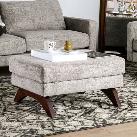 Furniture of America Harlech Gray Mid-Century Modern Ottoman Model SM8004-OT