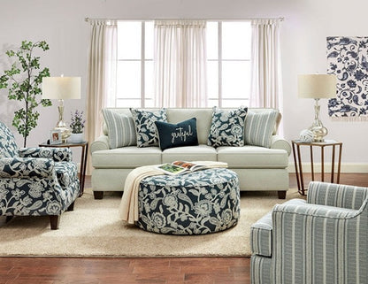 Furniture of America Porthcawl Floral Multi Transitional Ottoman Model SM8190-OT