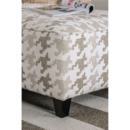 Furniture of America Christine Light Gray/Pattern Transitional Ottoman Model SM8280-OT
