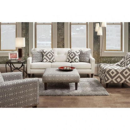 Furniture of America Parker Gray/Pattern Transitional Ottoman Model SM8563-OT-EC